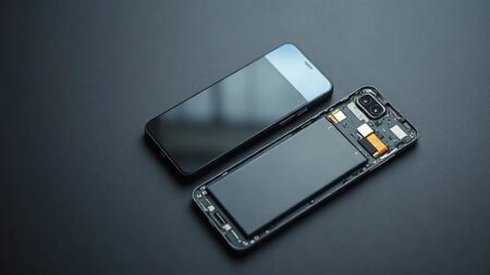 Android telefonlarda 10.000 mAh batarya hedefi Çelik kasalı hücrenin yanına yerleştirilmiş telefon bataryası; 10.000 mAh batarya hedefinin çıkış noktası olan sert kasa mimarisi (Temsili görsel)