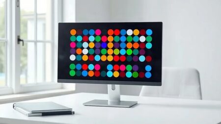 Ekranında renkli kare simgelerden oluşan bir uygulama ızgarası bulunan masaüstü monitör; Claude Marketplace'in eklenti listesi görünümü (Temsili görsel)
