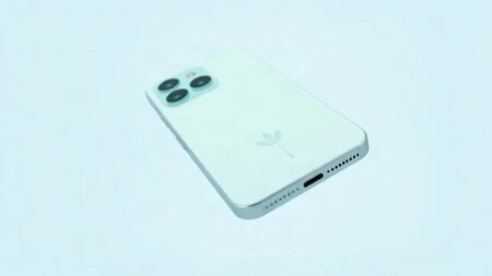 Nane yeşili gövdesi ve köşedeki kamera adasıyla bir akıllı telefon; Oppo Reno16t'nin arka tasarımı (Temsili görsel)