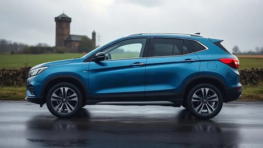 Nissan Rogue Hybrid'in mavi metalik kaportası ve yandan gövde hattını gösteren temsili kare (Temsili görsel)