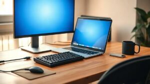 Windows Developer Config kurulumu için hazırlanmış masaüstü bilgisayar düzeni (Temsili görsel)