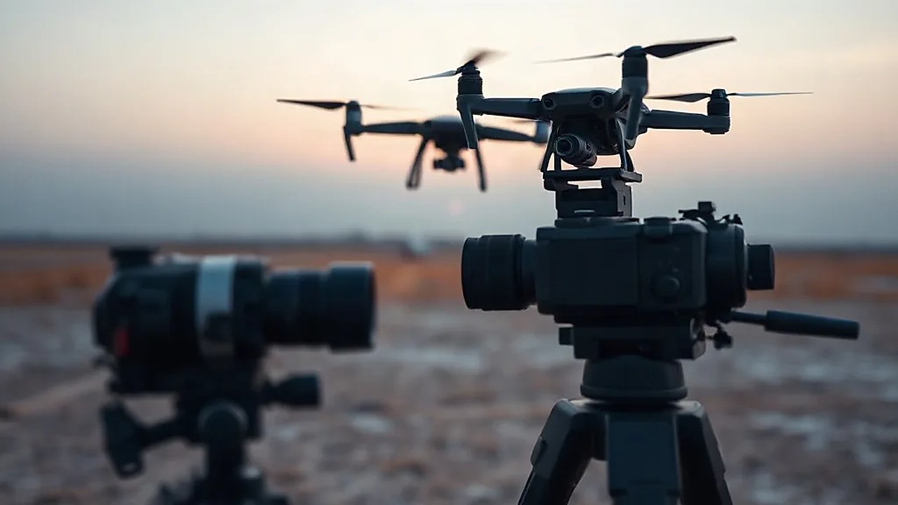 Drone savunması kapsamında optik takip sisteminin hedeflediği, alçaktan uçan dört pervaneli dron (Temsili görsel)