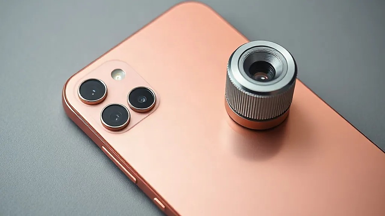 Gövdeye kenetlenmiş uzun silindirik telefoto modülü ve telefonun oluklu arka yüzeyi; Huawei Mate 90 Pro Max için Ruiying Z10 modül kamerası (Temsili görsel)