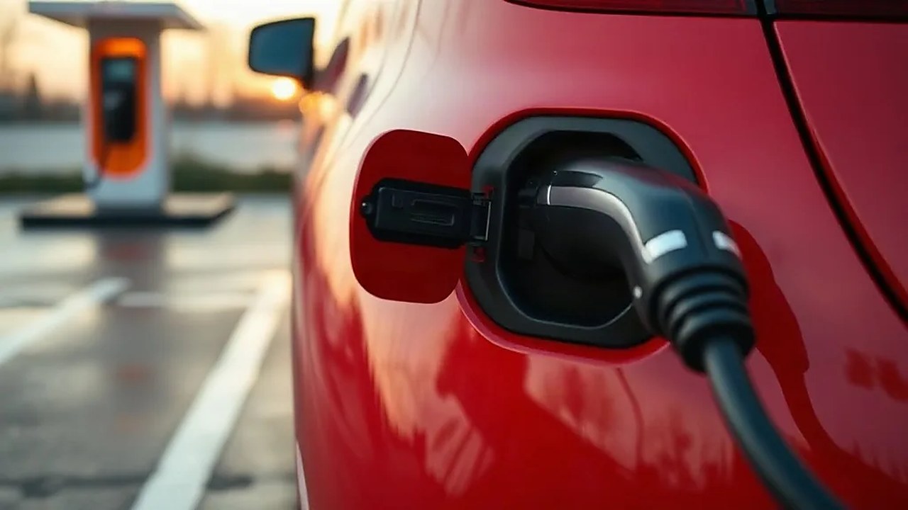 Hyundai IONIQ 3 şarj soketine takılı kablo, arka çamurluk üzerinde yakın çekim (Temsili görsel)