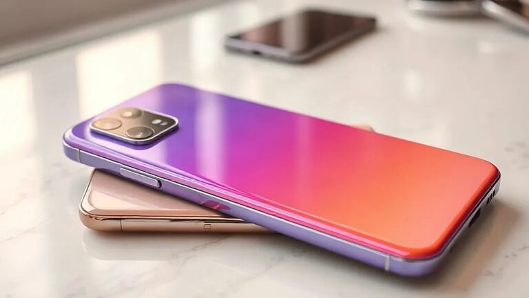 Huawei Pura 90 Plus ön siparişe açıldı Mor-şeftali geçişli arka yüzeyi ve üç lensli kamera adası görünen Huawei Pura 90 Plus (Temsili görsel)