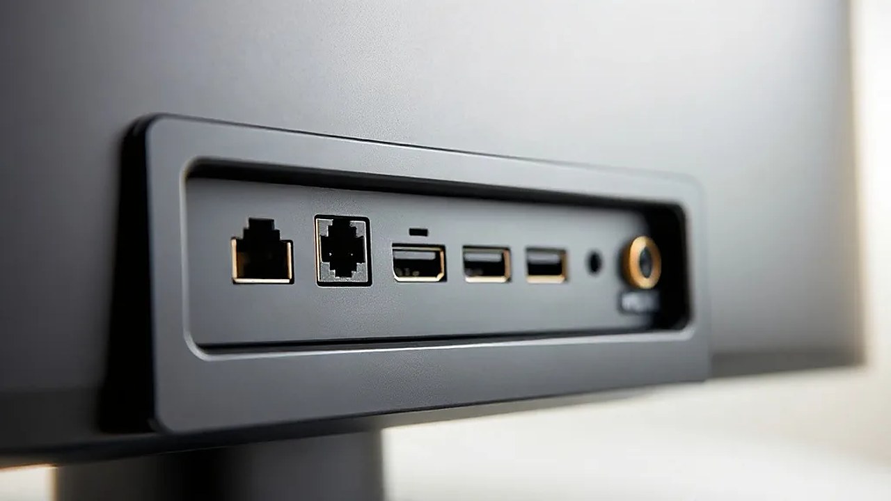 Redmi G25 oyuncu monitörünün arka panelindeki video girişleri, yakın çekim (Temsili görsel)
